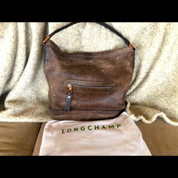Longchamp Brown distressed Antelope VERY RARE - Picture 1 of 11